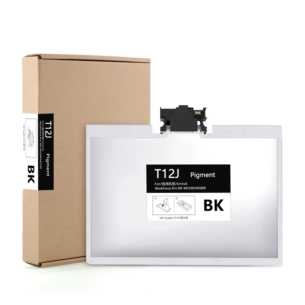 T12J T12H T12G T12J1 T12H1 T12G1 Pigment Ink Bag With Chip For Epson WorkForce Pro WF-M5399 WF-M5899 Printer T12J Ink Cartridge