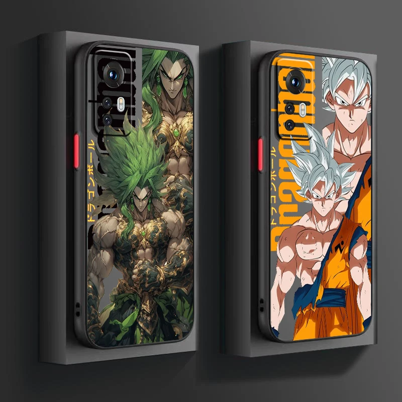 D-Dragon Ball Art Goku Frosted Translucent For Xiaomi Mi 13 12 12T 11T 11 11i 10T 10 9T Pro Lite Ultra 5G Back Phone Case