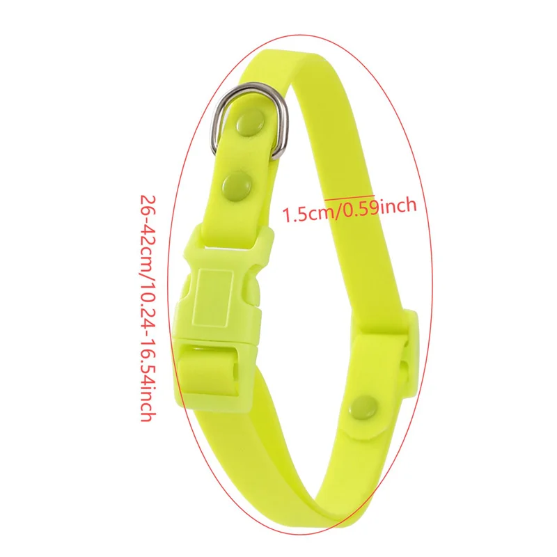 Dog Collar Waterproof Plastic Pvc Washable Quick Release Buckle Outdoor Puppy Collars Durable Adjustable For Small Medium Dogs