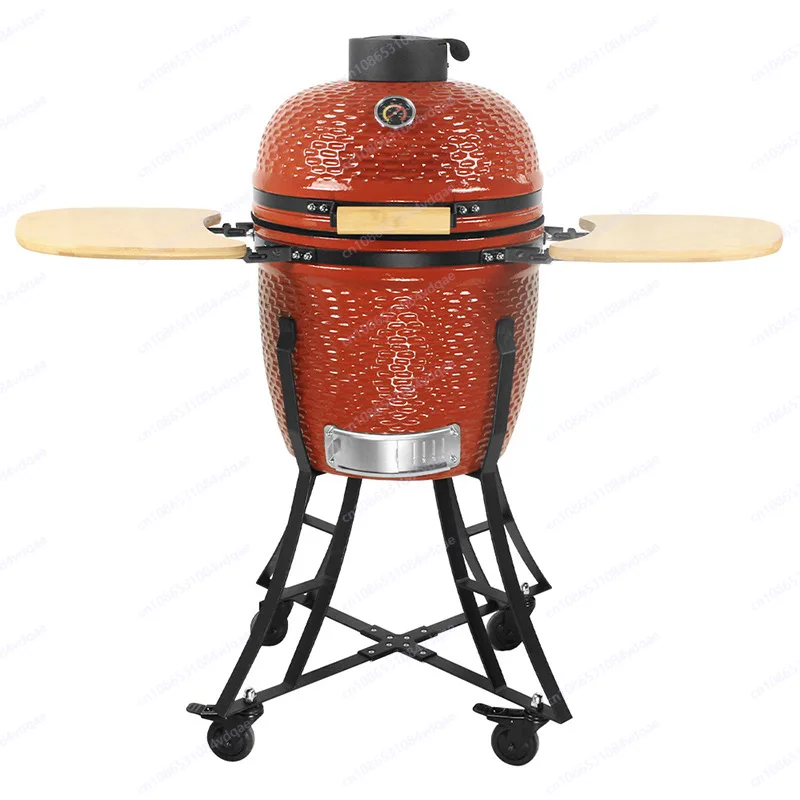 

18 inch outdoor Grill bbq smoke griLl ceramic stew grilL American pizza patio charcoal grill