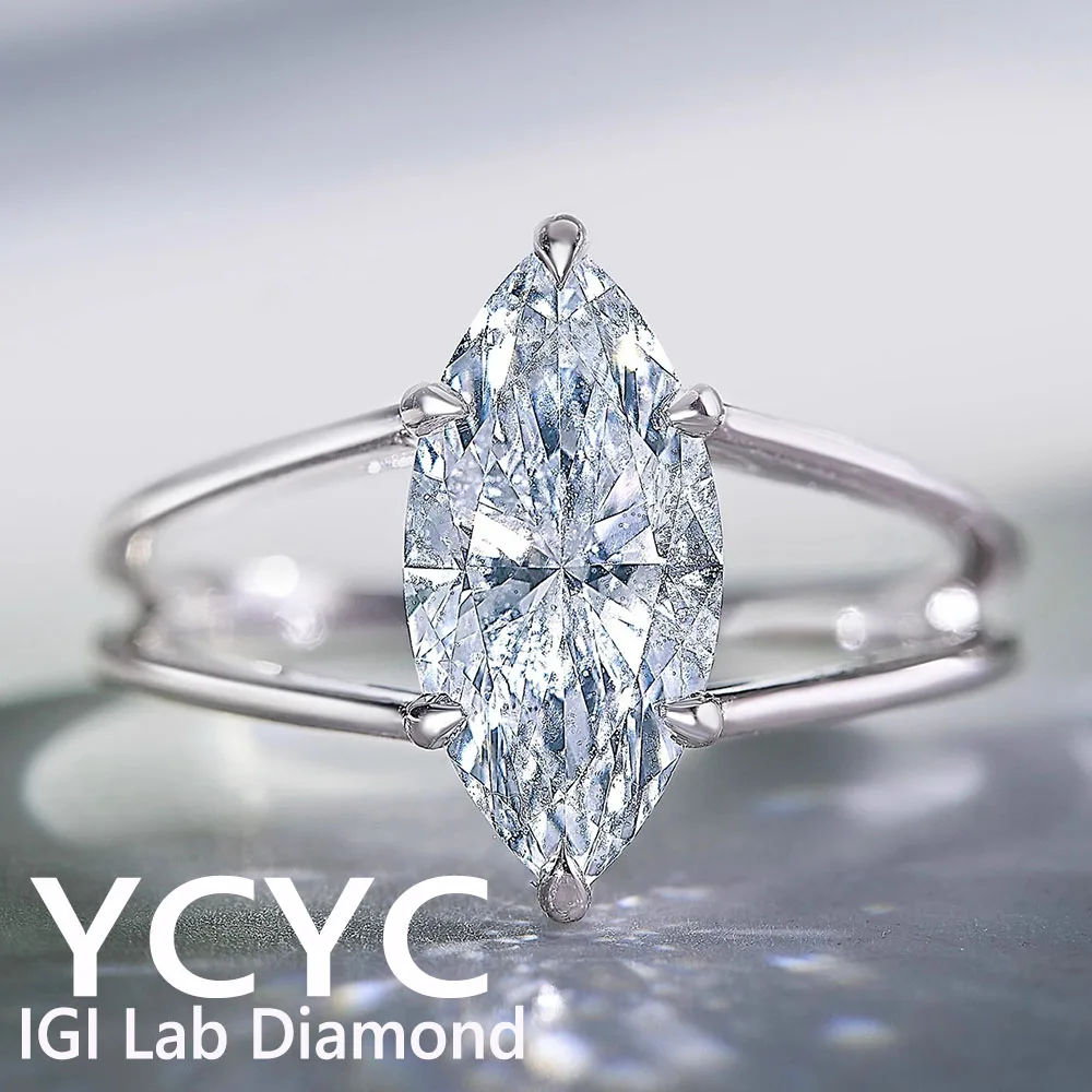 

1-5Carat Wedding diamond Marquise diamond 14K gold cultured diamond Lab synthetic diamond fashion jewelry wholesale customizatio