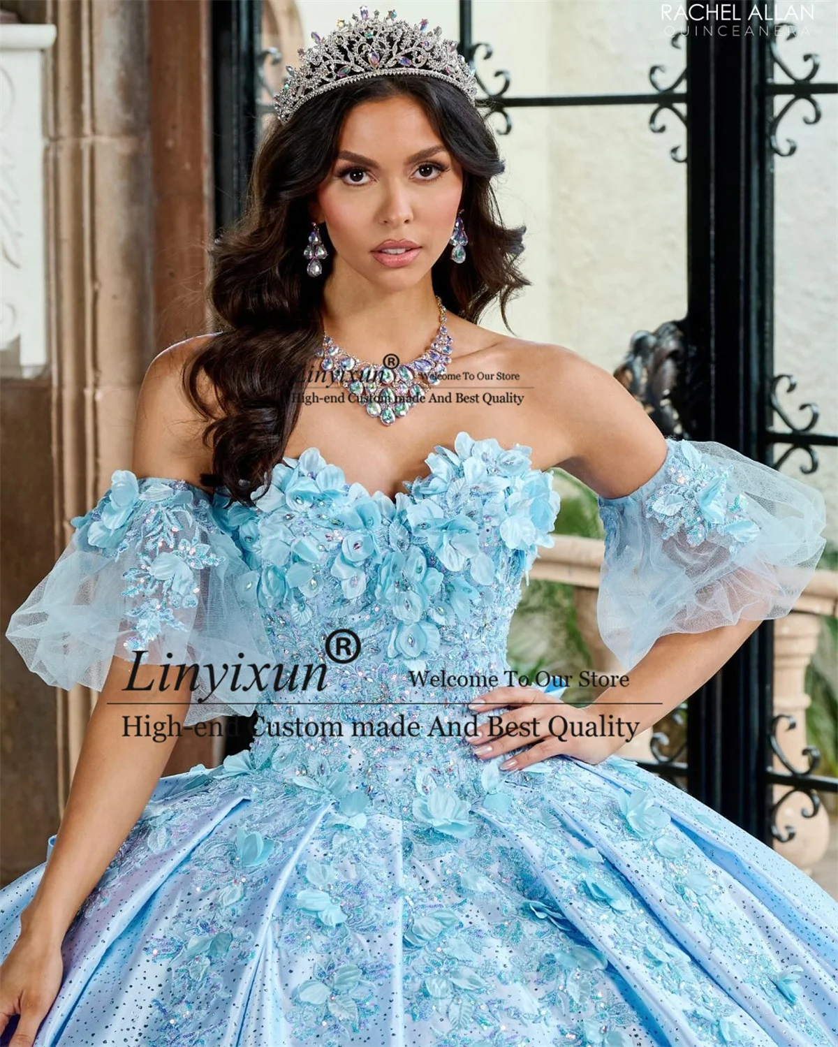 ชุดเดรสงาน Quinceañera แบบเม็กซิกัน 3 มิติ ประดับลูกไม้ปักลาย แบบสั่งตัดได้ ไหล่เฉียง ชุดราตรีงานพรอมหวานๆ สำหรับสาว 16 ปี ชุดเดรสงานฉลองครบรอบ 15 ปี