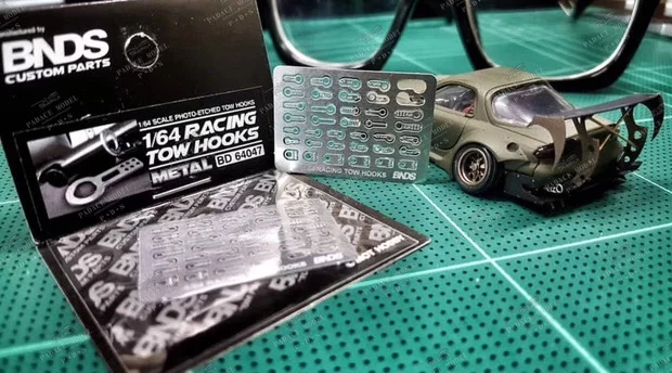 BNDS جديد حار 1/64 مقياس JDM نمط مصغرة سباق سحب السنانير 19 قطعة أجزاء الحفر مخصص لجمع GT لعبة نموذج سيارة مركبة