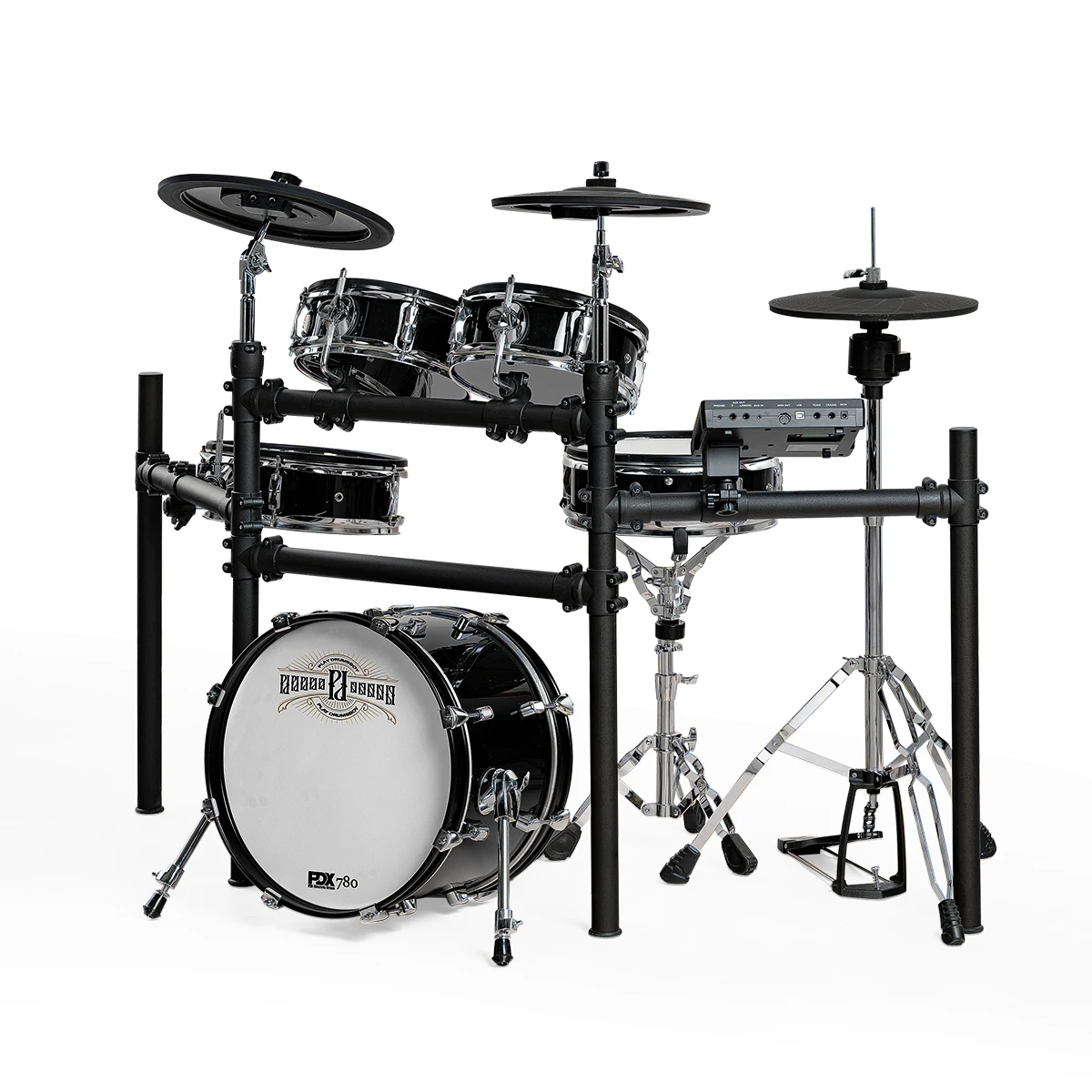 PDX780 High Quality Adult Electronic Drum Set Musical Drum Kit Toy With Durable Rubber Headed Instruments