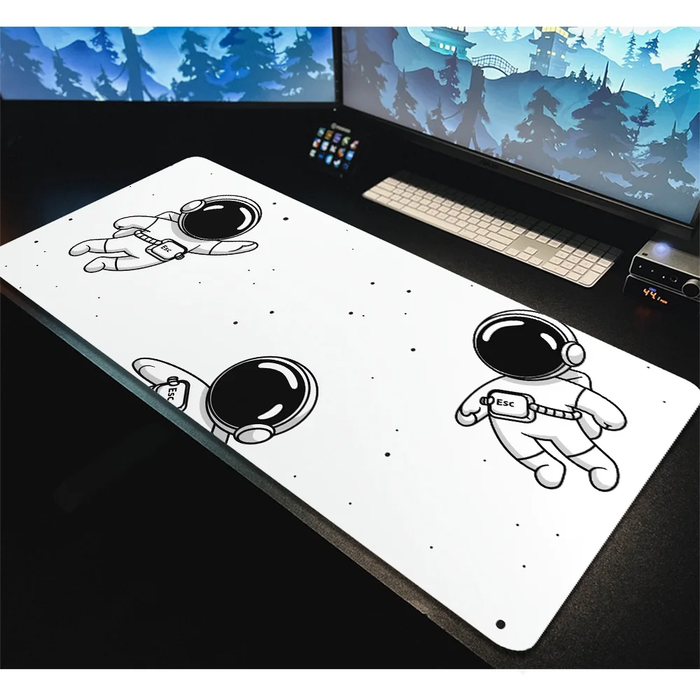 رواد الفضاء TABL MAT Kawaii ماوس الوسادة 900 × 400 ماوس الوسادة ألعاب الكمبيوتر المحمولة ملحقات الكمبيوتر ألعاب لوحة المفاتيح Deskmat الجدول منصات