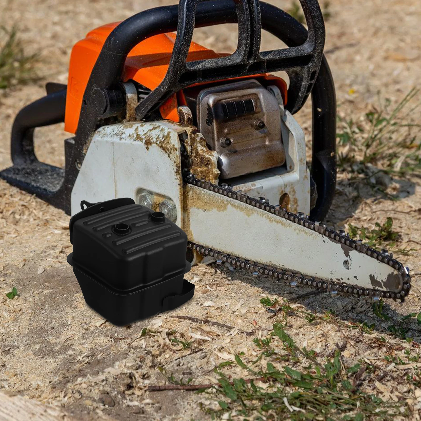 

Chainsaw Muffler Durable Construction High Efficiency Noise Reducer Easy Installation Outdoor Use Ms361 Part