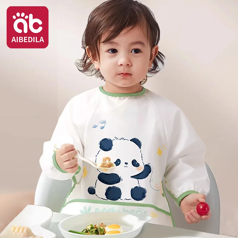 AIBEDILA Waterproof Full Sleeve Baby Feeding Bib 1-3Y Long S