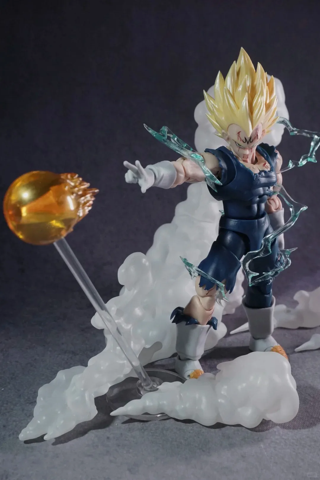 In Stock BlackHole&TK Damaged Vegeta Dragon Ball Action Figure Vegeta Figure SHF KO Figure Cool Vegeta Figure For Fans view 4