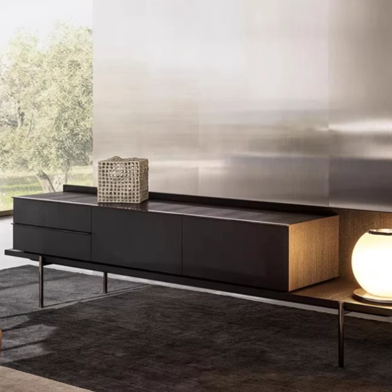 240 ซม.ทีวี Nordic แคบ Organizer วอลนัทสีดําตู้ทีวี Universal Designer Fernsehen Tisch เฟอร์นิเจอร์บ้าน