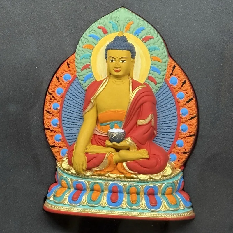 Tangka ornaments, black-god pharmacist Vajra, customizable images, Tibetan-style decorative items, thangka display stands, whole