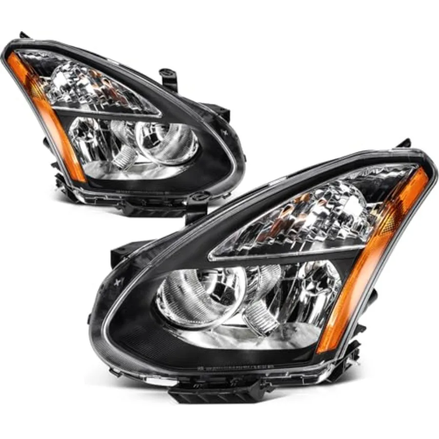 

Headlight Assembly Compatible with Nissan Rogue 20082013 and Nissan Rogue Select 20142015 for Driver and Passenger Side Black H