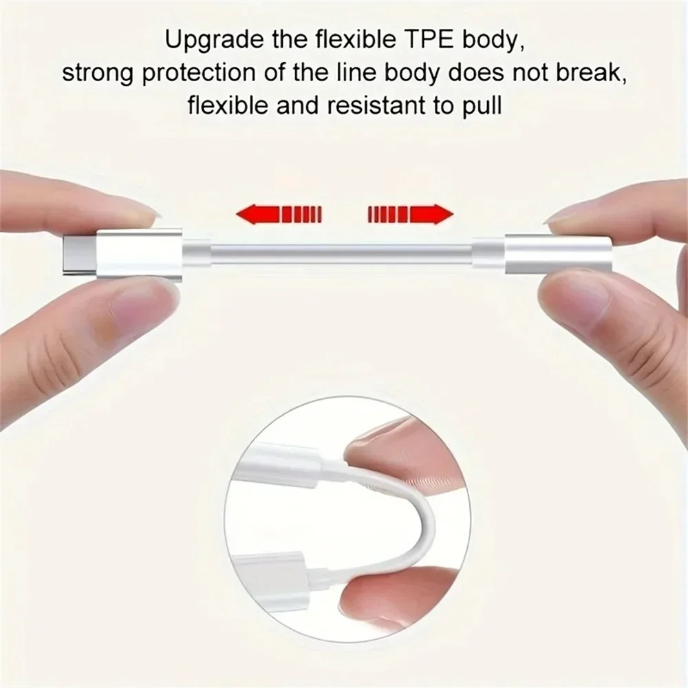 USB-C-auf-3,5-mm-Audioadapter, Typ-C-auf-Kopfhöreranschluss-Audiokabel-Konverter für iPhone 15 Pro Max, Samsung Galaxy, Xiaomi, Huawei – Detail 4