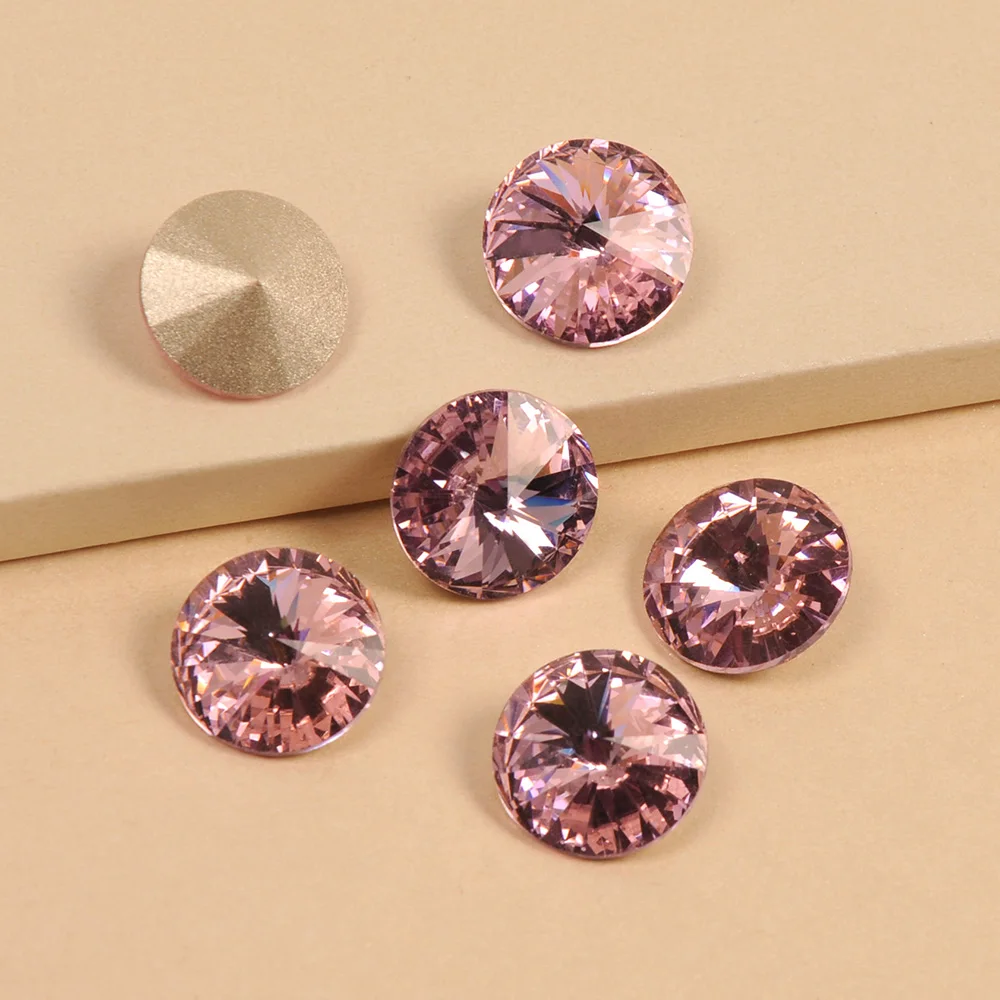 CTPA3bI 1122 Rivoli Brillantschliff K9 Kristall-Strasssteine Glitzer Spitzboden Strass in verschiedenen Farben für Schmuck, Kleider und Bastelarbeiten – Detail 9
