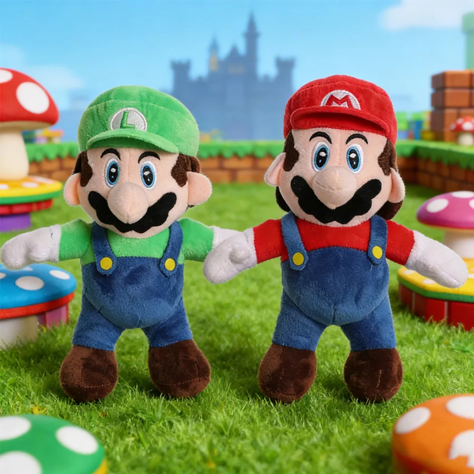 

Горячая Super Mario Bros плюшевая классическая Марио Луиджи милая мультяшная мягкая игрушка мягкая кукла Рождественский подарок
