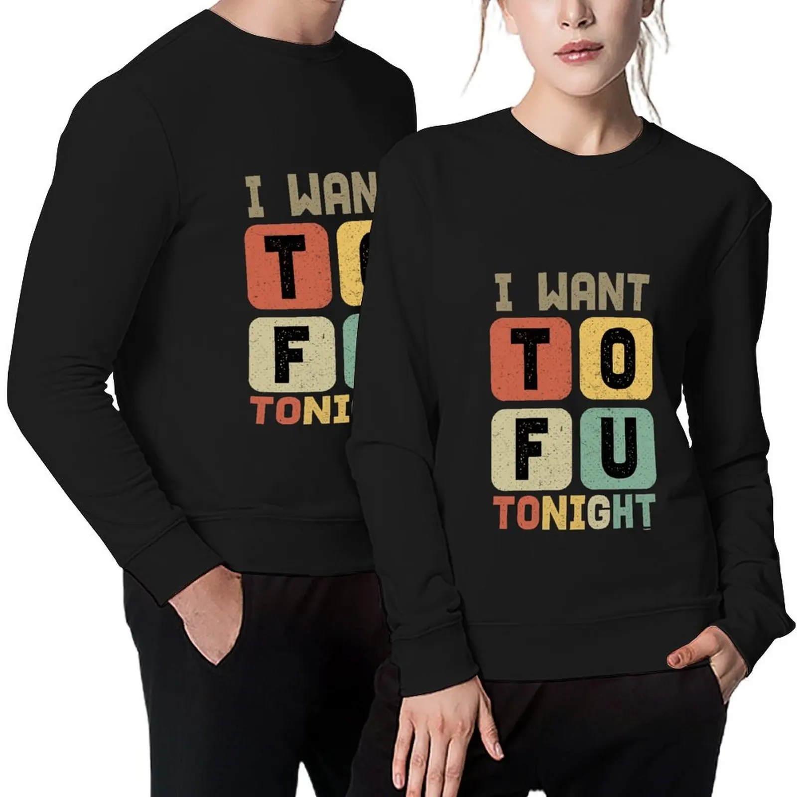 

I Want TOFU Tonight Pullover autumn jacket men mens clothes anime clothing men's autumn clothes men sweatshirt