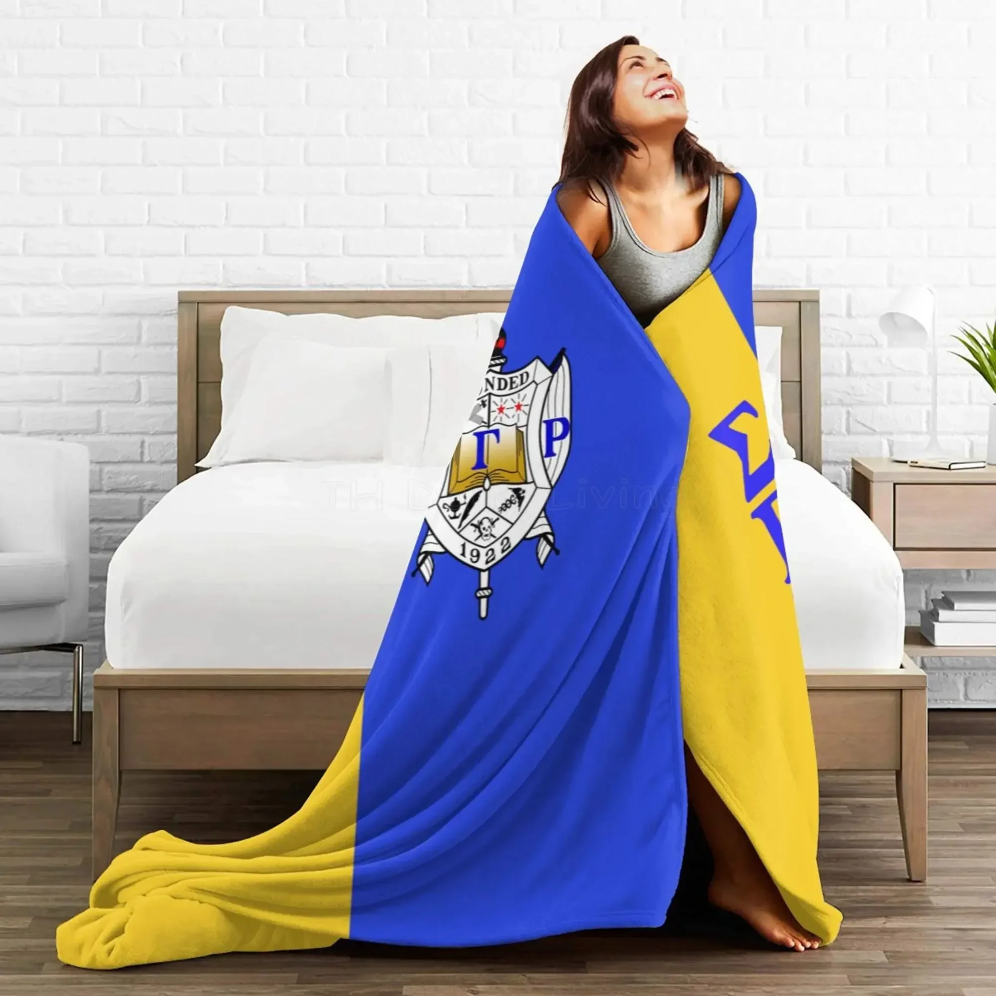 Sigma Gamma Rho 1922 Throw Blanket Ultra Soft Warm Lightweight Blanket for Home Office Flannel Fleece Anti-Pilling Bedspreads