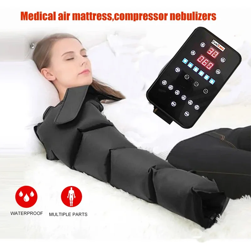 Air Compression Leg Massage Pressotherapy Recovery System 6 Chambers Air Pumps With New Controller For Sport Recovery Fitness