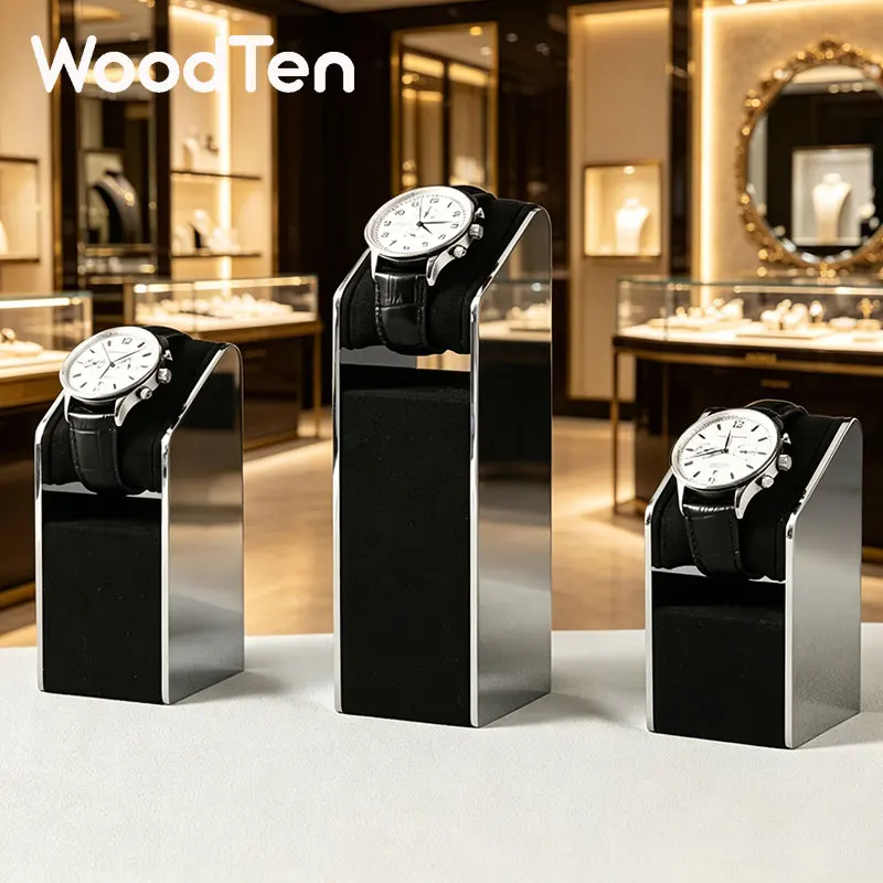 WoodTen Watch Stand Holder Metal Display Stand Watch Display Props Window Watch Display Bracelet Storage Jewelry Organizer