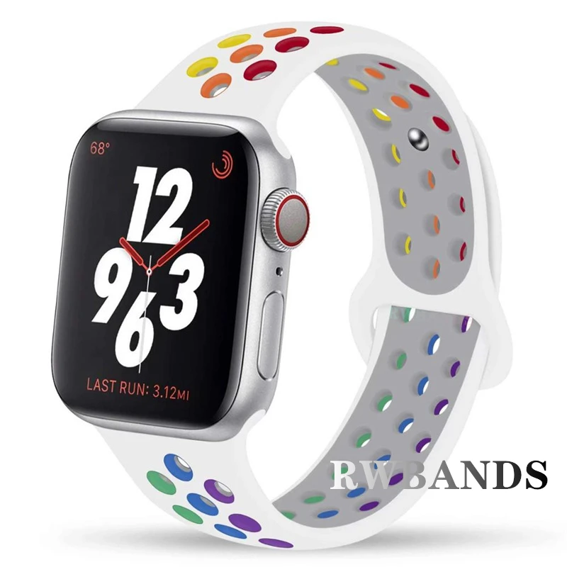 Sport Strap for Apple Watch Band 46mm 44mm 40mm 42-38-41mm 45mm Breathable Bracelet iWatch Series 10 9 8 7 6 SE 5 3 Ultra 2 49mm