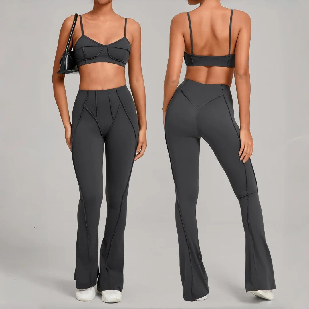 

Women's Tight Brushed Yoga Set High Waist Hip Lift Sports Bra Pants 2pc Suit Running Workout Clothing Gym Fitness Sportswear