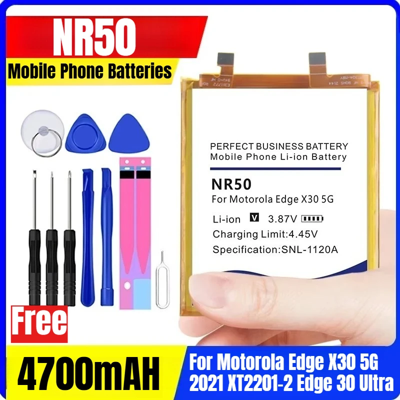 NR50 3.87 فولت 4700 مللي أمبير لموتورولا إيدج X30 5G 2021 XT2201-2 إيدج 30 الترا