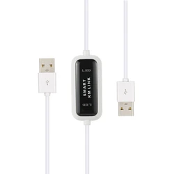 USB 2.0 Smart KM Link PC To PC Keyboard Mouse Share Sync Data Link Connection USB Extension Cable Data File Transfer USB Switch