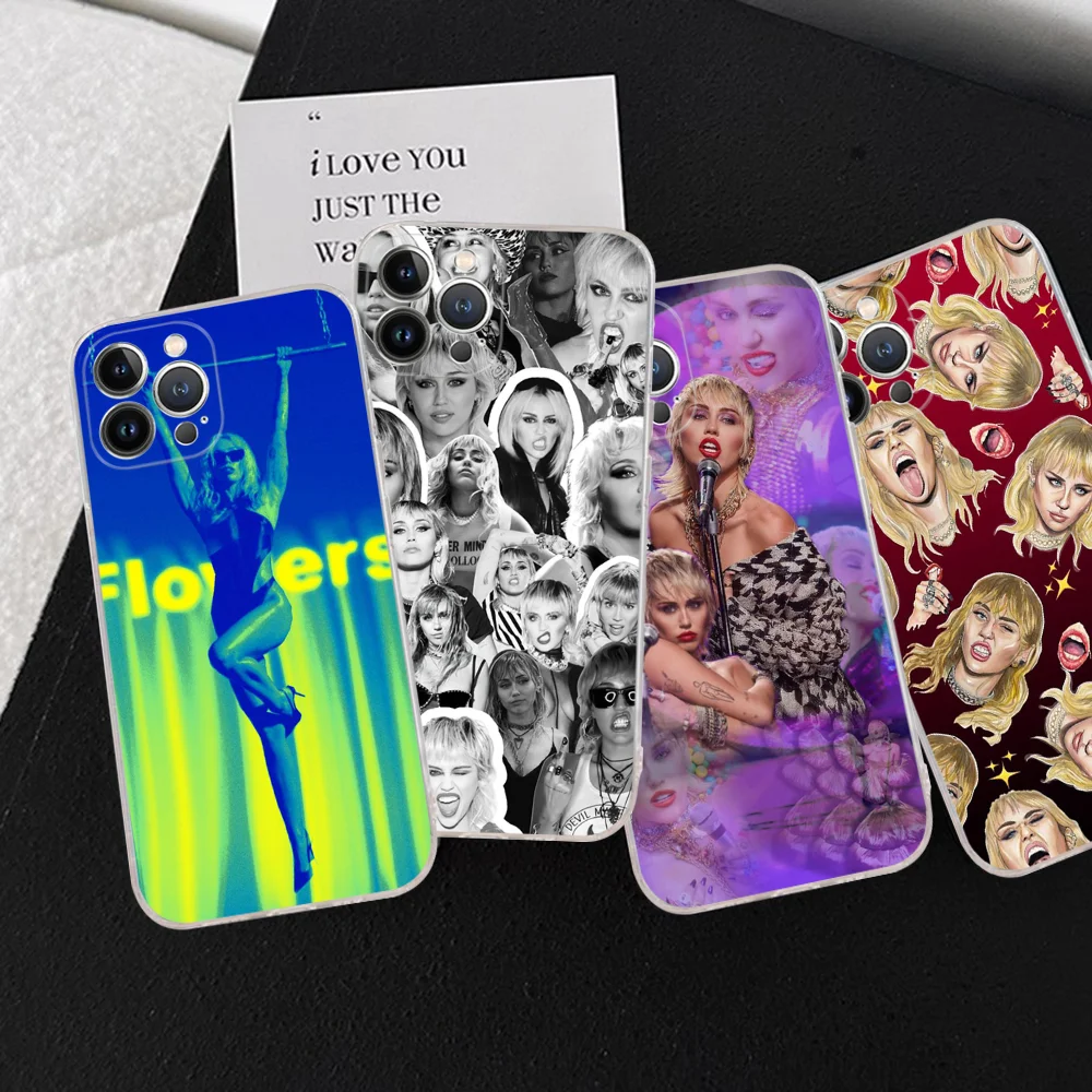 Miley Cyrus Phone Case For IPhone 16 15 13 14 Pro Max XS XR 12 11 Pro 13 Mini 6 7 8 Plus Soft Clear Back Cover