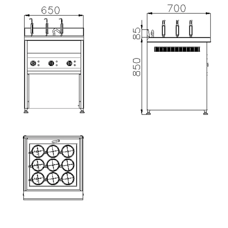 غلاية المعكرونة الكهربائية التجارية ذات التدفق النفاث من TLF للفندق والمطعم بيع الشوارع على نطاق صغير لغليان الزلابية والمعكرونة