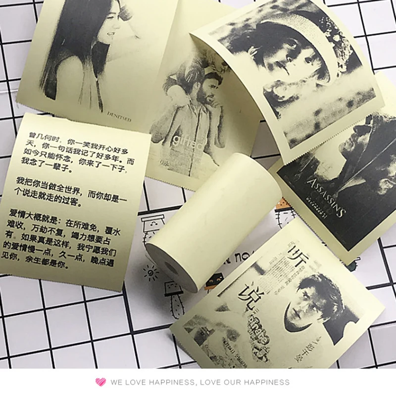 1~5PCS Photo Paper Mini For Mini Pocket Photo Printer Roll Thermal Printers For Paperang Self-adhesive Printable Sticker 1 Roll