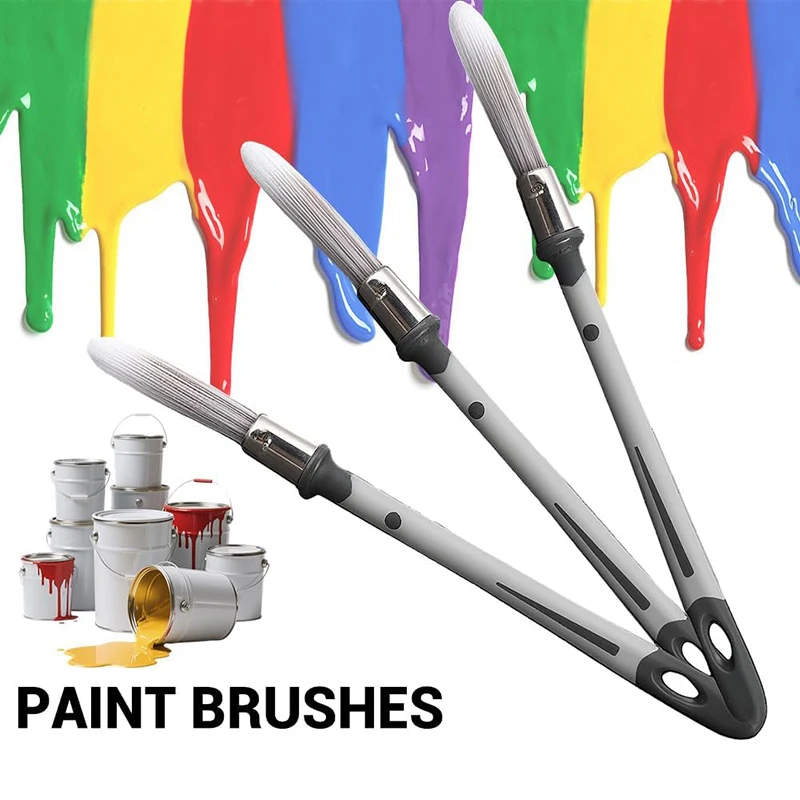 3 Pcs Paint Brushes Set Touch Up Brush Paintbrush Kit for Walls Baseboards Corners Edges Narrow Areas Paint Brush for Decorating