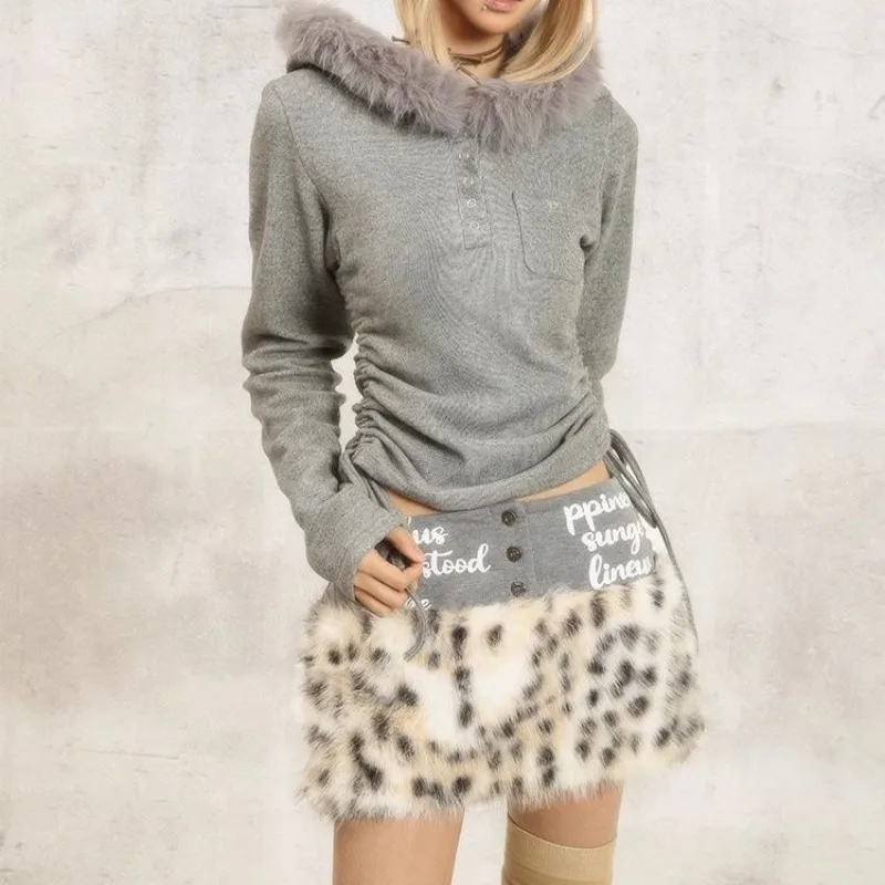 الكورية الحلو الرباط الخصر النحيف البلوز بسيط هوديي بلوزات 2025 ربيع الخريف جديد Vintage القمم Mujer سوداديراس