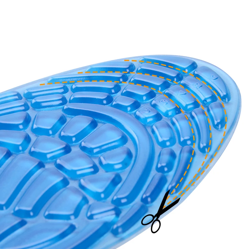 Silicone Gel Sports Insoles Pads For Sneakers Shoes Men Women Massage Foot Care Shoe Insole Soles Cushion Pad Inserts Padding