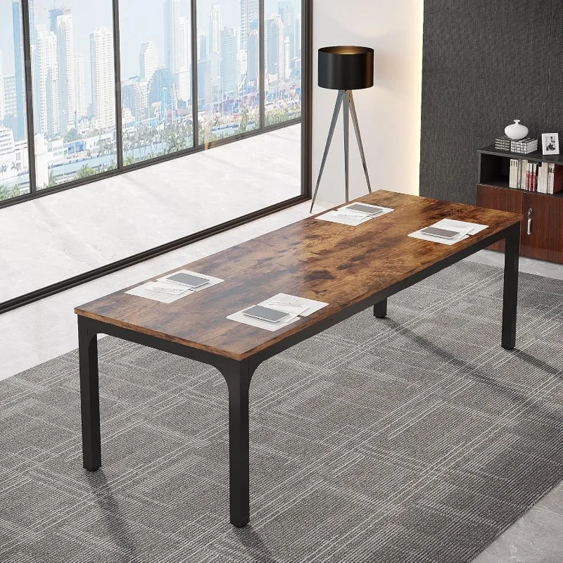

Tribesigns 6.5FT Conference Table, 78.7 Inche Rectangle Meeting Seminar Table, Large Business Tables for 6-8 People (Only Table)