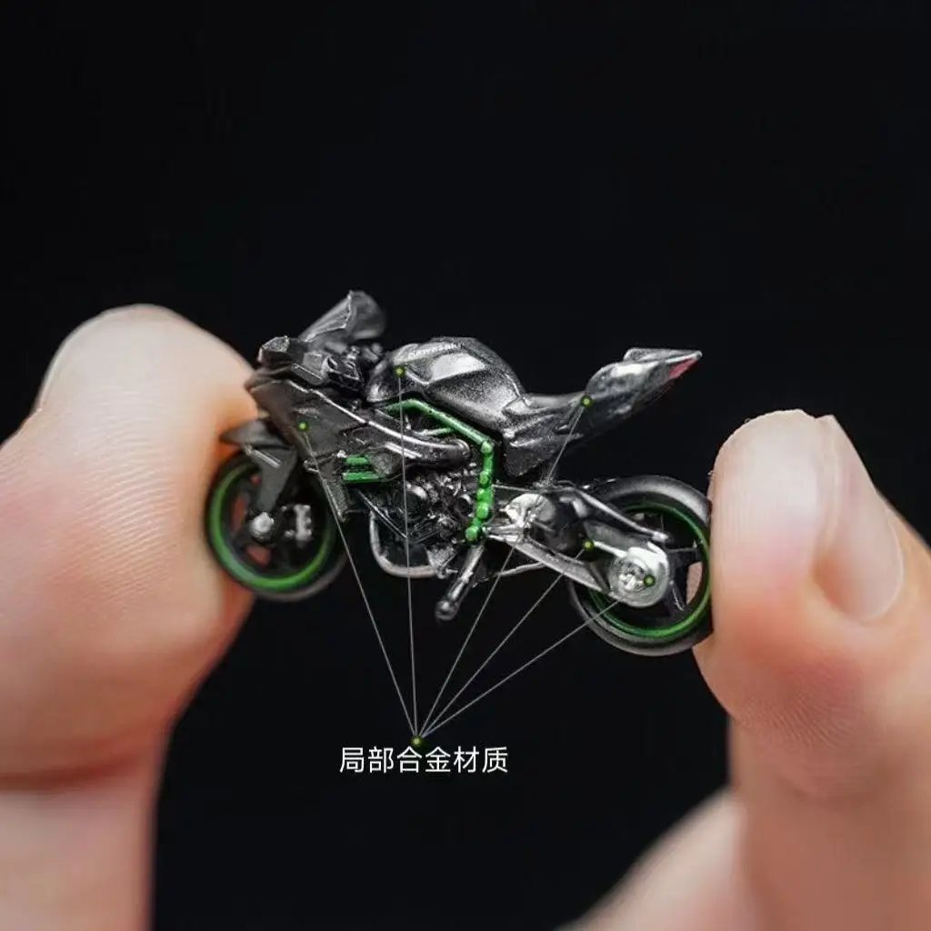 

Мотоцикл H2R в масштабе 1:64, игрушечная модель из литого металла, подарок для мальчиков на Рождество