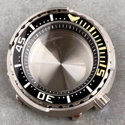 Stainless Steel 200M Dive Watch Case 46.5mm Fit NH35 NH36 Sapphire Glass Rotating Ceramic Bezel 4 o'clock Crown Watch Parts