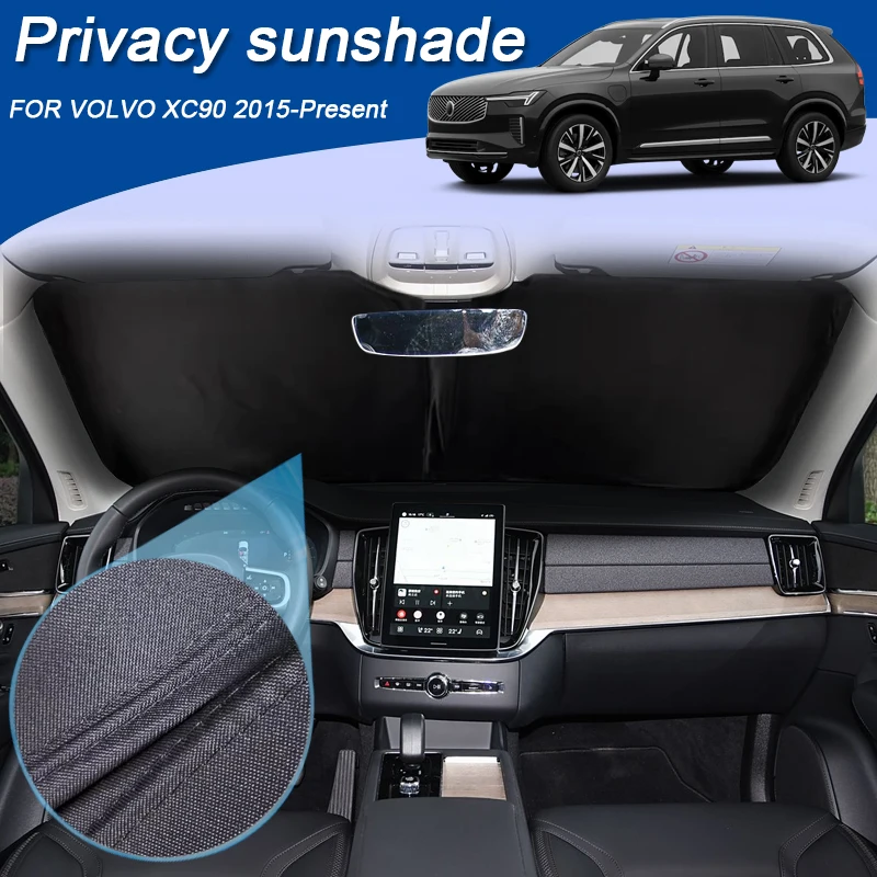 

Автомобильный солнцезащитный козырек на черное окно для VOLVO XC90 2015-настоящее время, автоматическая защита от УФ-лучей, теплоизоляция, защитная крышка, аксессуар для интерьера