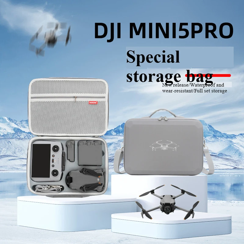 

Сумка-чехол для хранения DJI Mini 5 Pro, для пульта управления, аккумулятора, дрона, наплечная сумка для DJI RC 2 и аксессуаров
