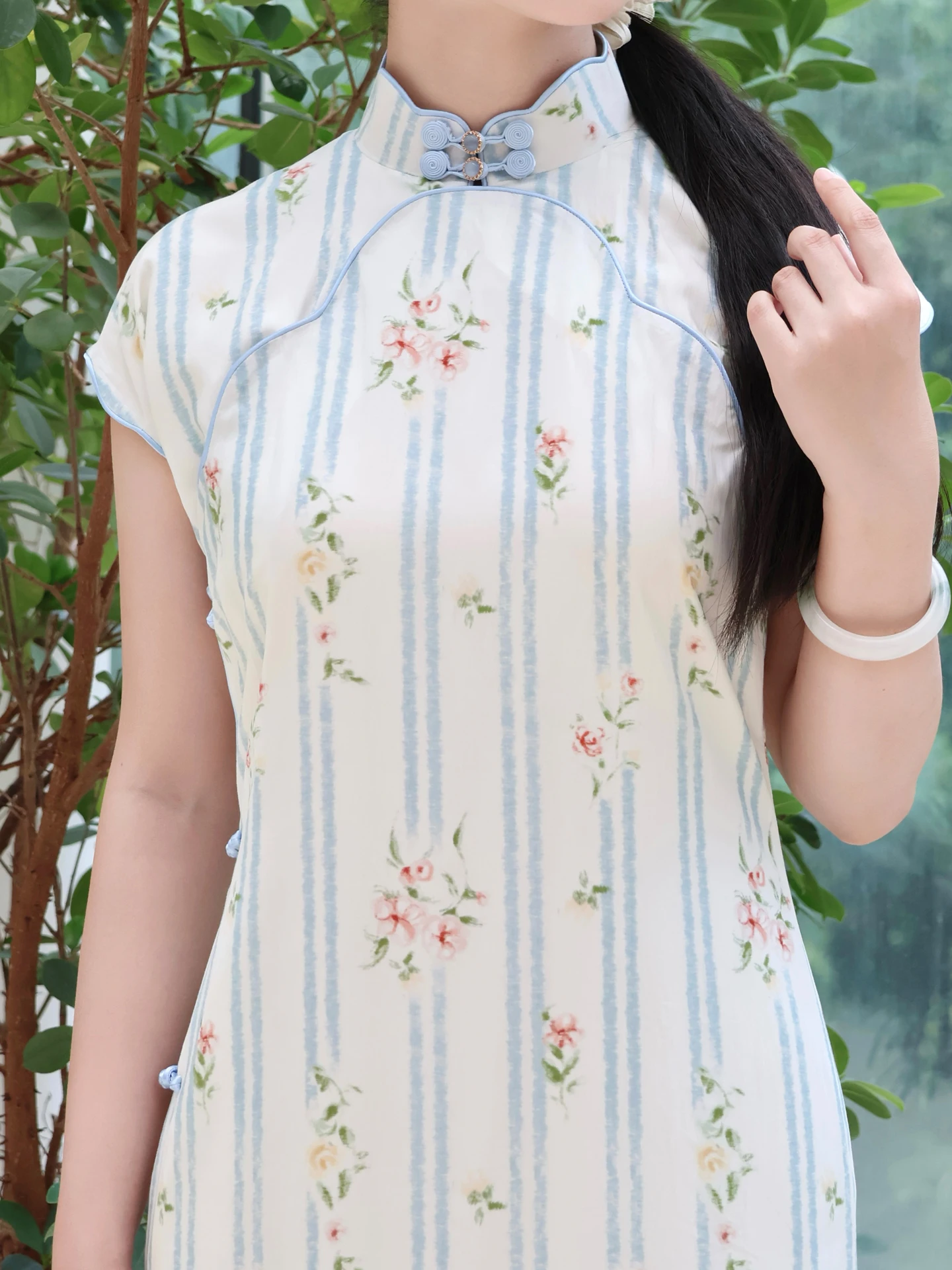 

Zong Ling Yu Xiu | Summer New Sle Petal Collar Retro Republic of Chi Fre Artistic Ancient Method for Girls