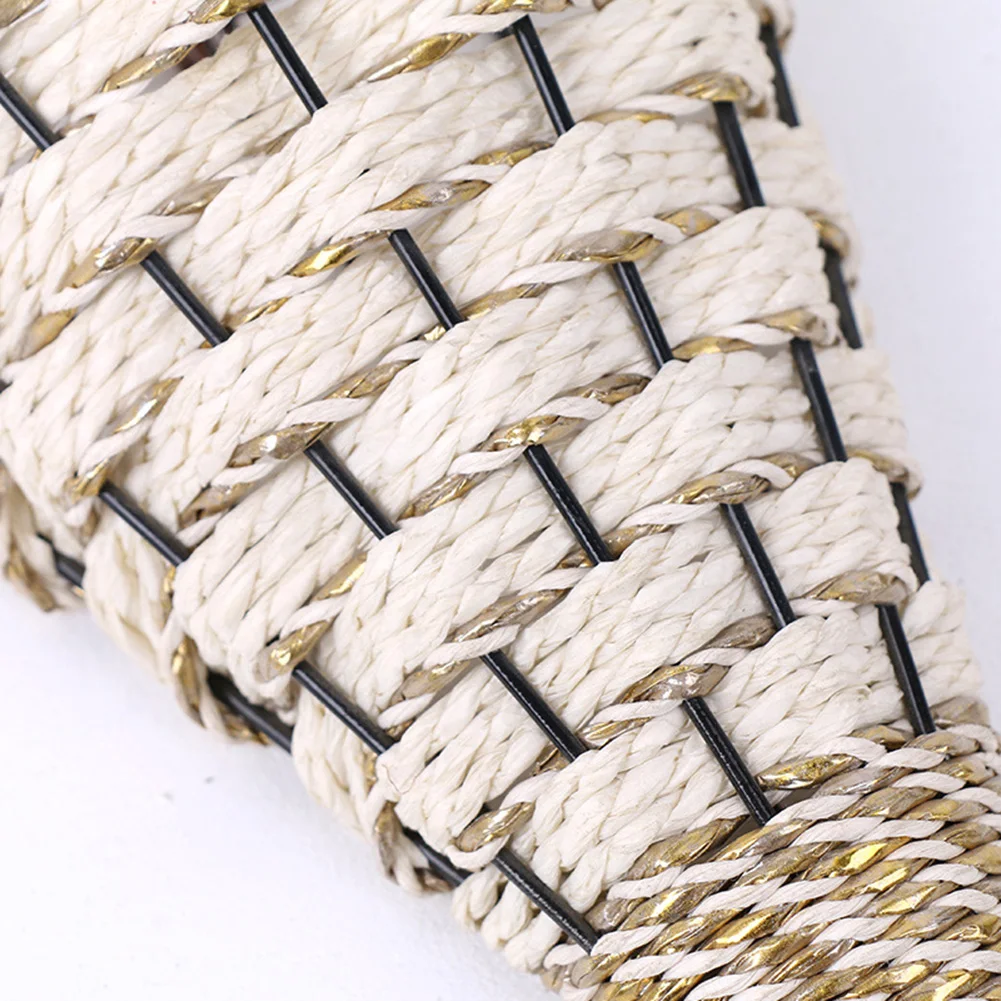 Mountable Wall Hanging Basket for Potted Greenery - Recycled Plastic Rattan Look Decor for Living Room Bedroom Balcony