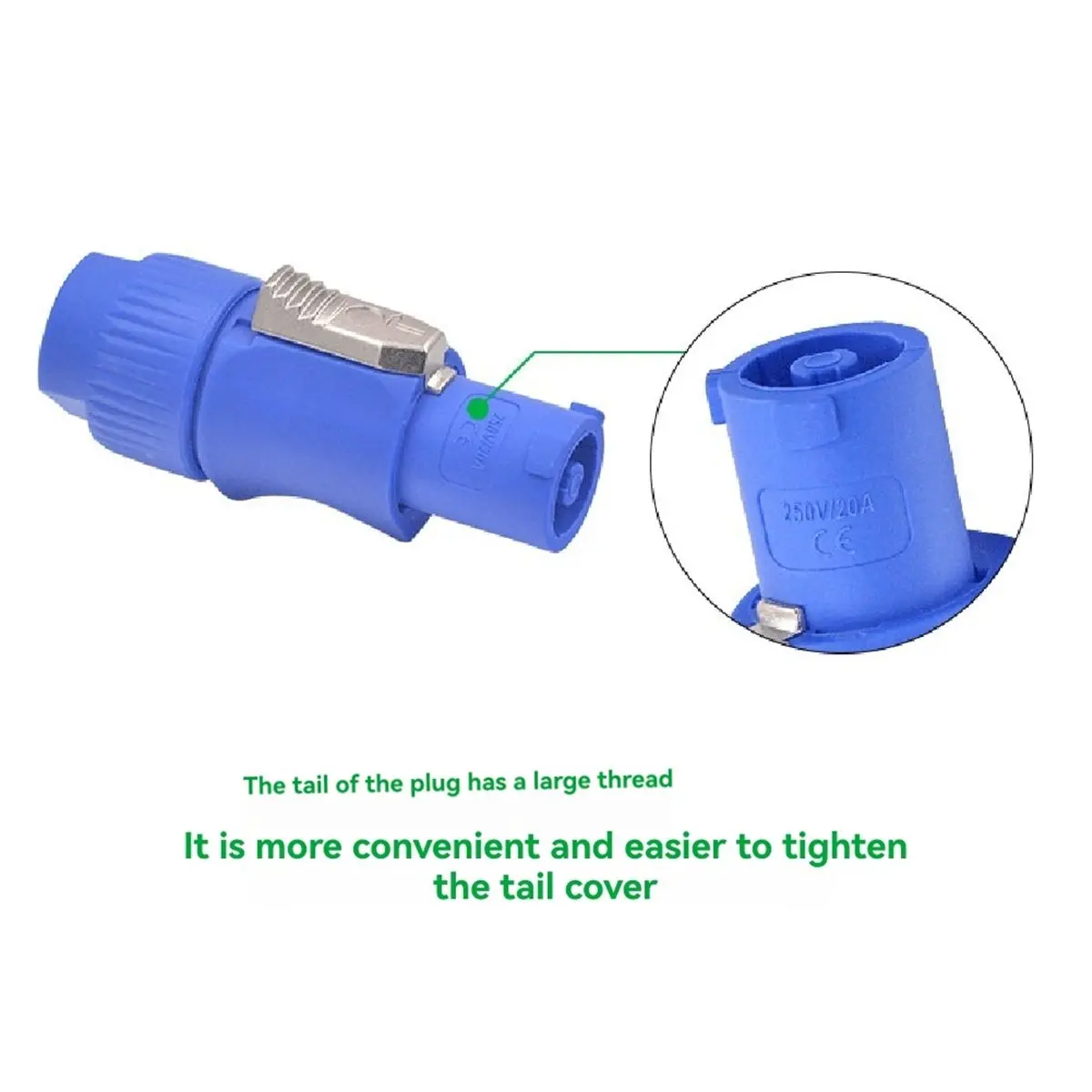Fits for 20PCS Powercon Connector Male Plug Power Plug Adapter for Beam Light Stage Light Power Input Blue view 3