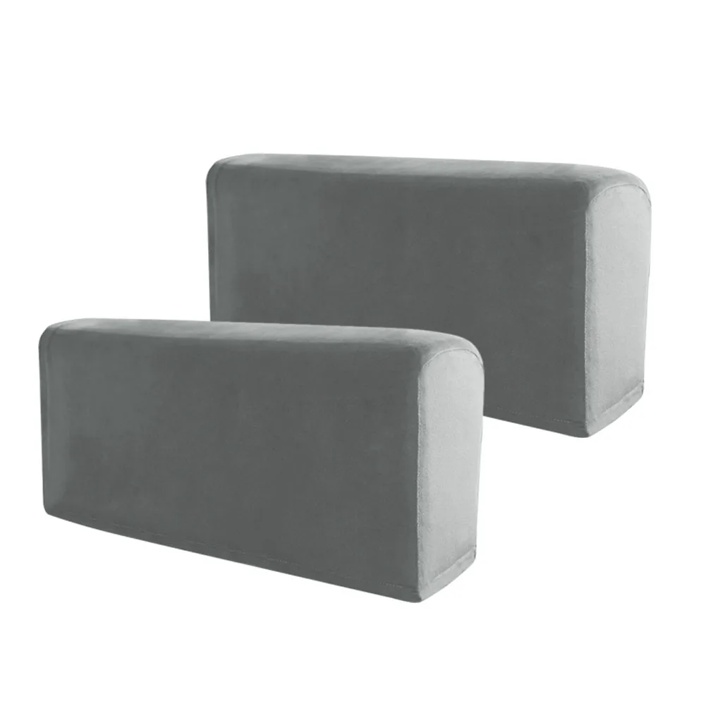 Armrest Covers for Sofa Chair  AntiSlip Furniture Protectors  Silver Fox Material  Stain resistant  2pcs for Couch Armchair