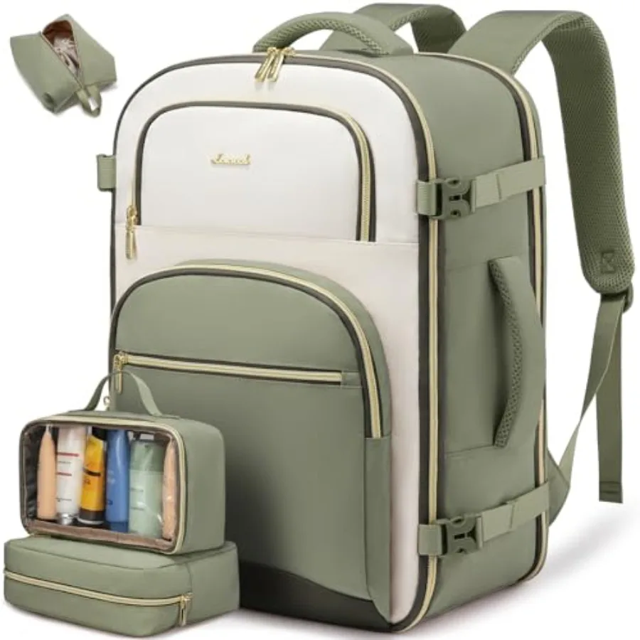 

Travel Essentials Carry on Backpack 50L Travel Backpack for Women Men, Waterproof TSA Personal Item Travels Bag Airline Flight