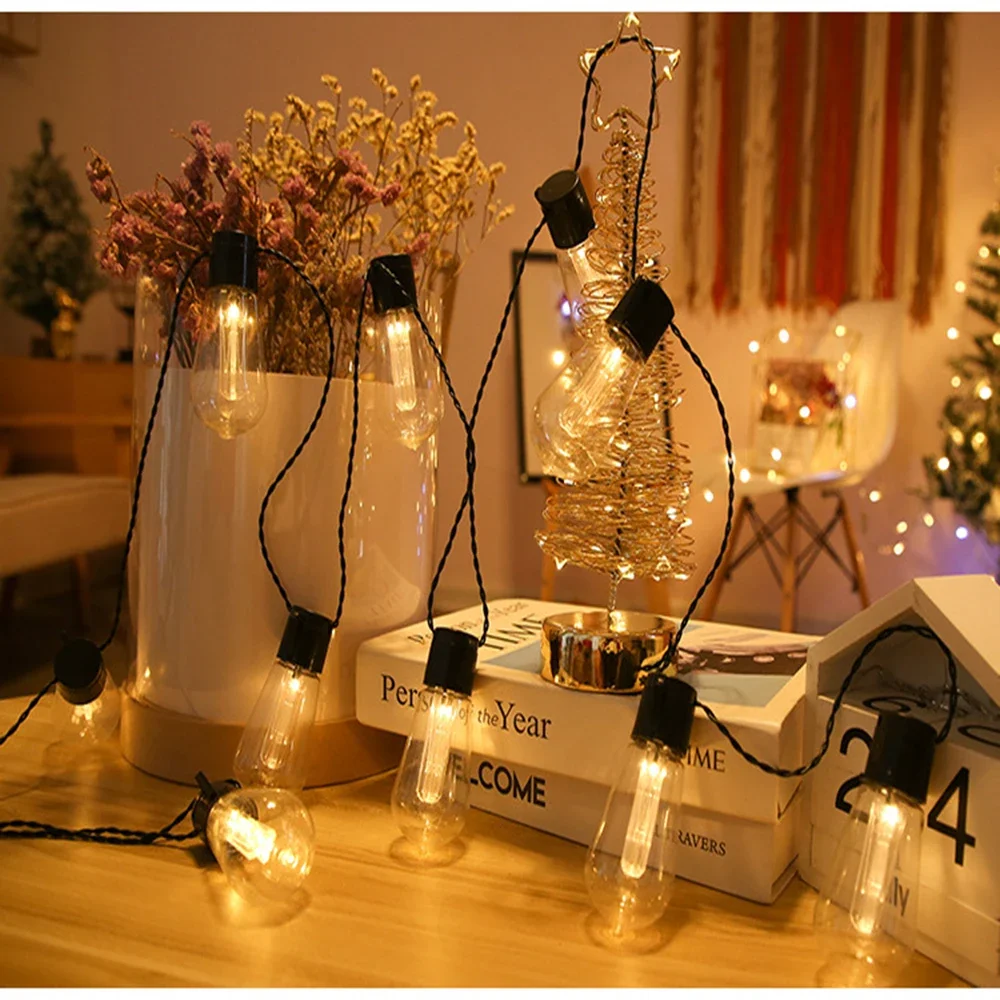 10/20/38 Lampadine LED Luci a stringa solare Fata Lampada da patio impermeabile per la decorazione di feste all'aperto Ghirlanda di vacanze Lampade da giardino