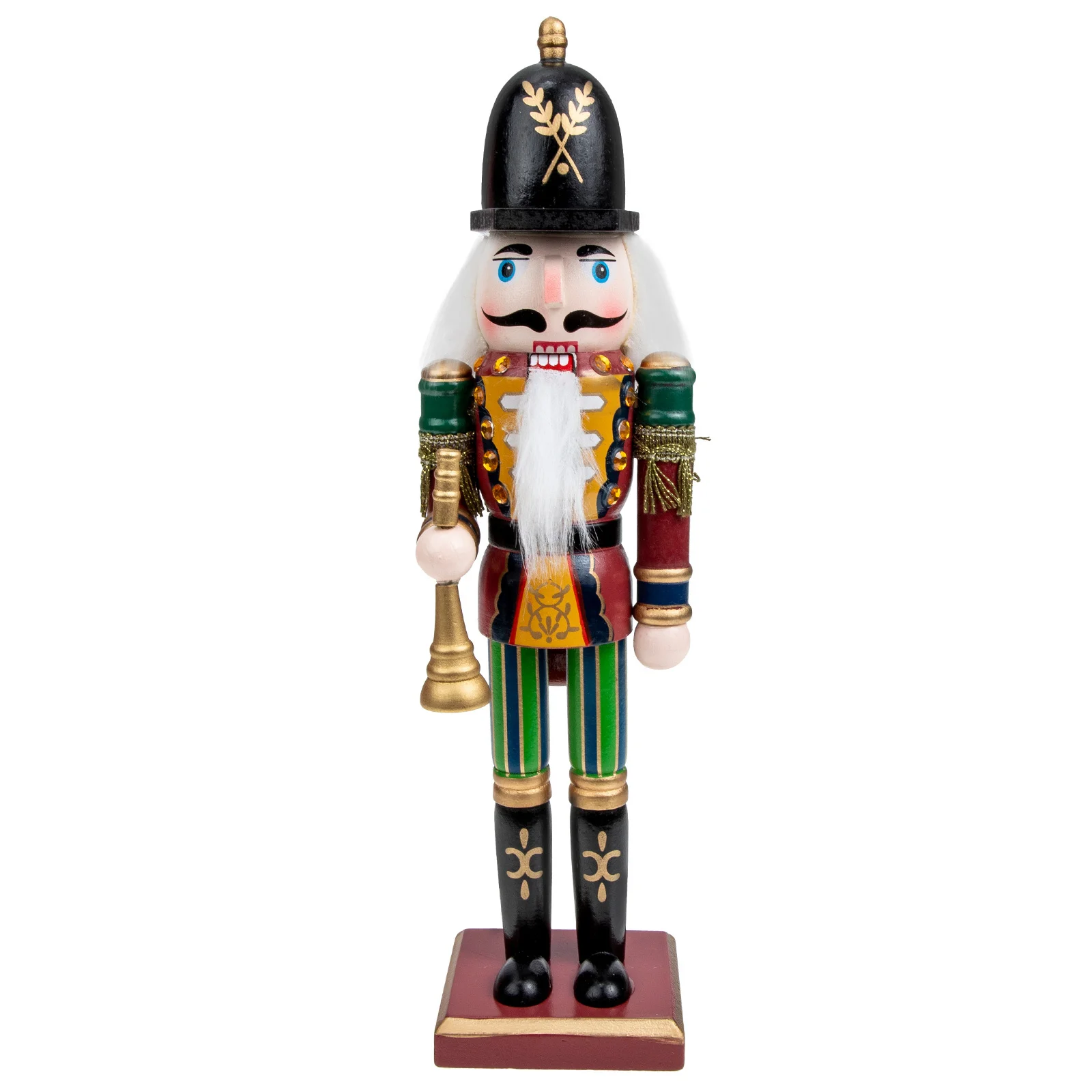 

1pcs Wooden Nutcracker Decor Xmas Desktop Ornament Christmas Gift For Home Hotel Restaurant Coffee Shop Decoration Craft Figure