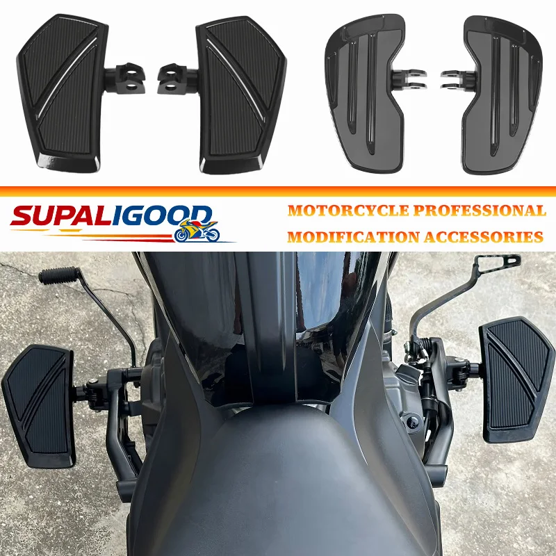 Motorcycle Front Foot Rest Rider Footboard Driver Floorboard Wide Footrest For Kawasaki Vulcan S 650 EN650 VN650 S650 2015-2026