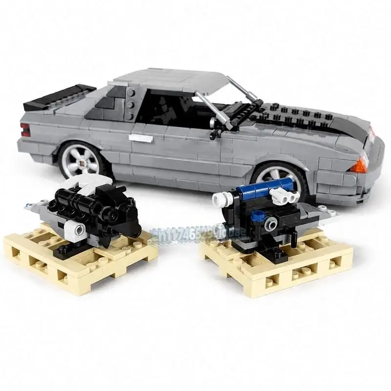 1139PCS MOC FoxBody 12 Studs Car Model Custom Puzzle Vehicle Technical DIY Assembly Build Blocks Educational Toy Collection Gift