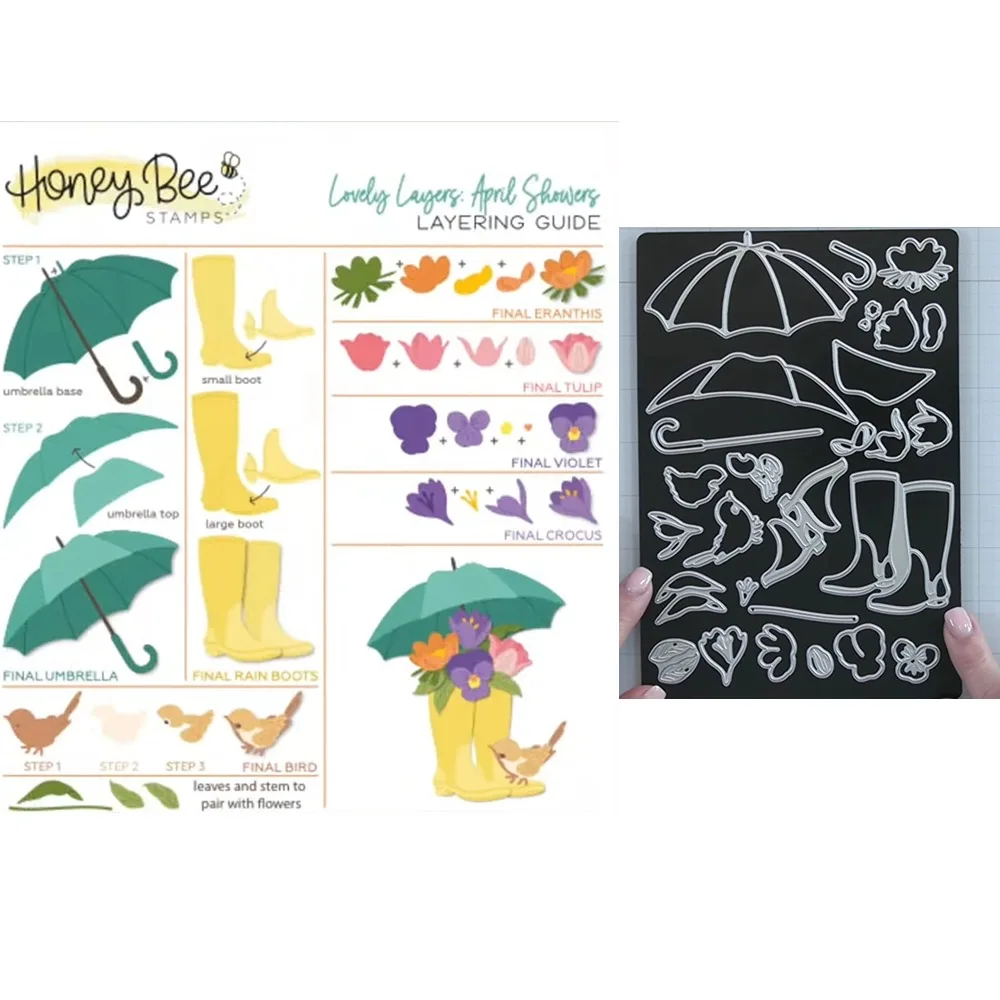 Ideale regnerische Blumen Metalls ch neiden Daten Slimline Essentials Scrapbooking-Karte Schablonen schnitt sterben für DIY handgemachte Karte Handwerk