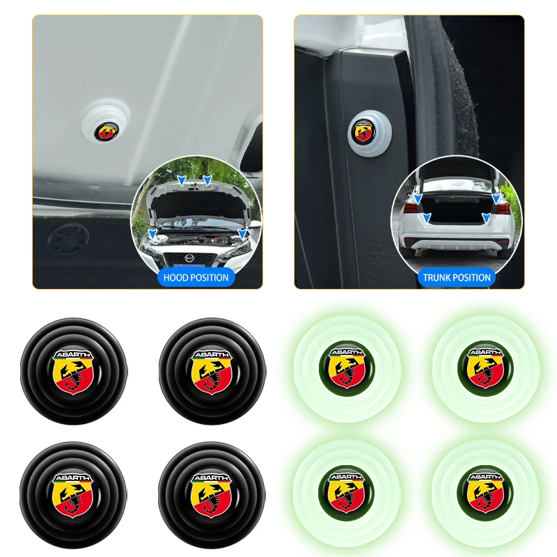 

Car Crashproof Silicone Mat Door Shock Absorber Pad Interior Accessories For FIAT Grande Punto 500 Abarth Tipo Panda Ducato Free