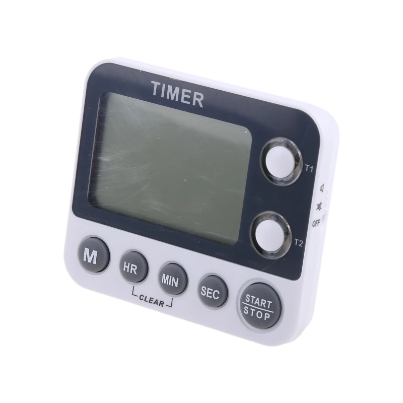 Timer Digital Luxury Second Centisecond Stopwatch Kitchen Cooking Timers Portable Electronic 2 Groups Countdown Function