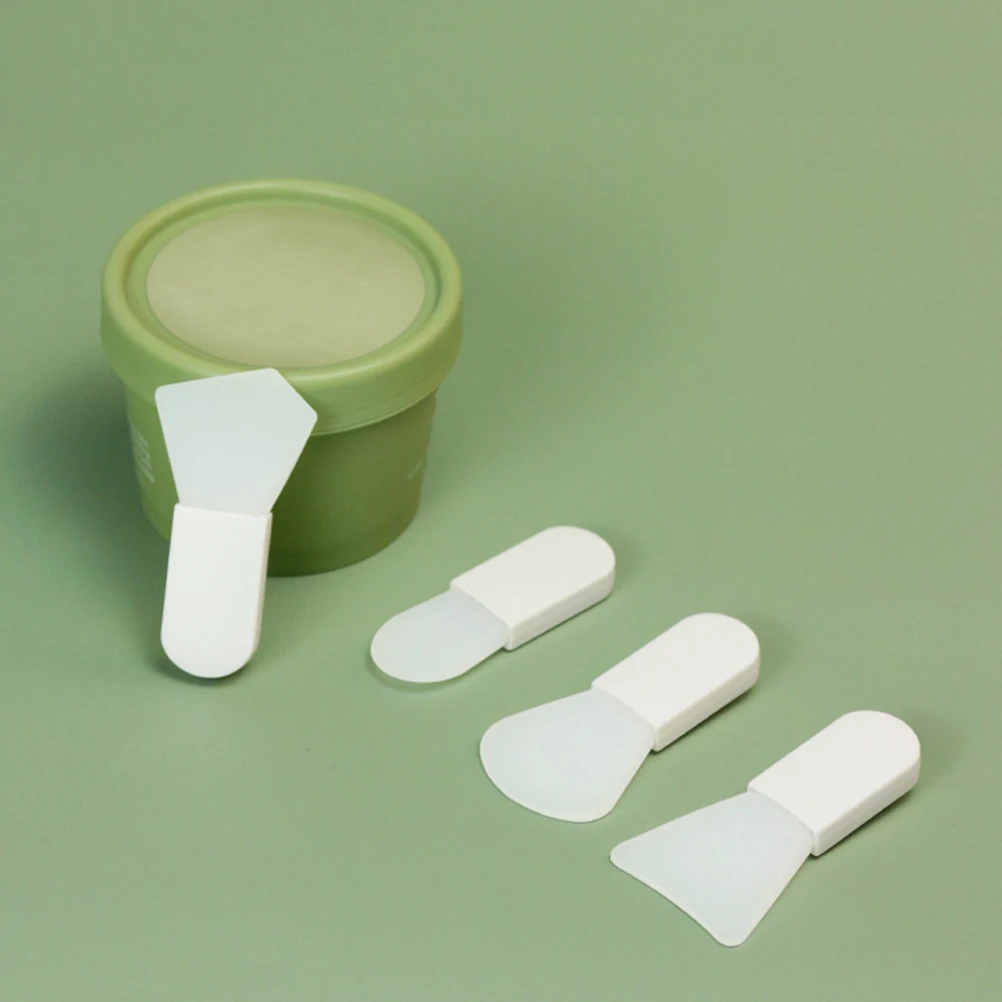 4 قطعة فرشاة للمكياج أدوات تطبيق مرنة هلام السيليكا قناع طمي الوجه أدوات التجميل السفر متعددة الوظائف سيليكون فرش الاستخدام المنزلي